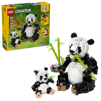 LEGO Creator Familia panda 3 en 1: Pandas, Orcas y Pingüinos