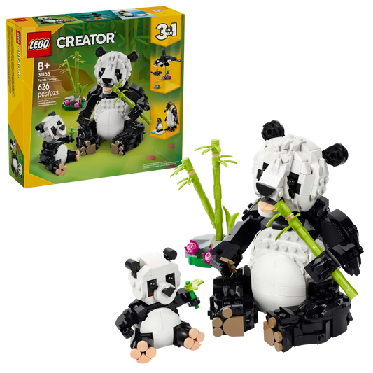 LEGO Creator Familia panda 3 en 1: Pandas, Orcas y Pingüinos