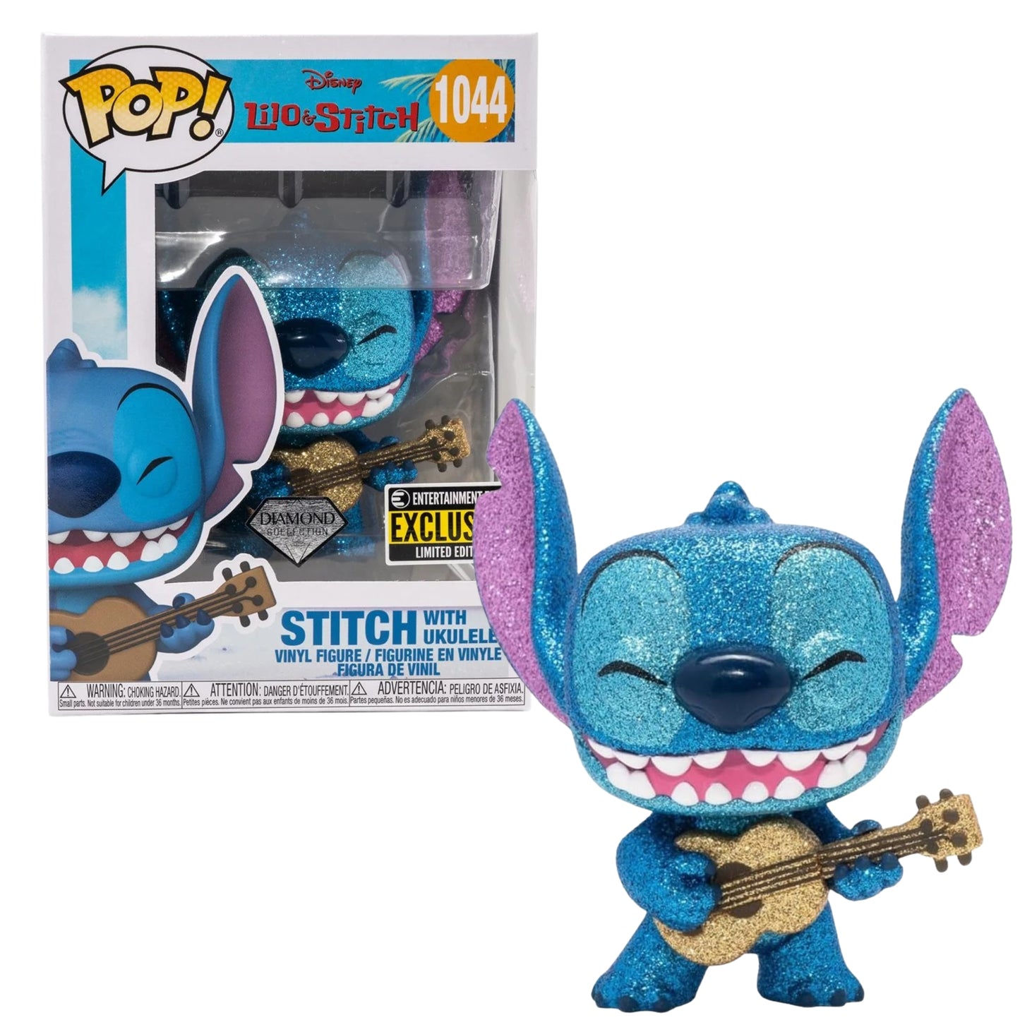 Funko Pop! Disney: Stitch con ukelele - Edición Diamante