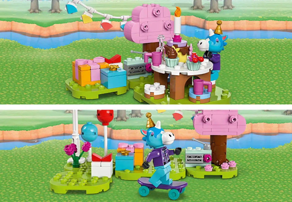LEGO Animal Crossing: Fiesta de cumpleaños de Azulino