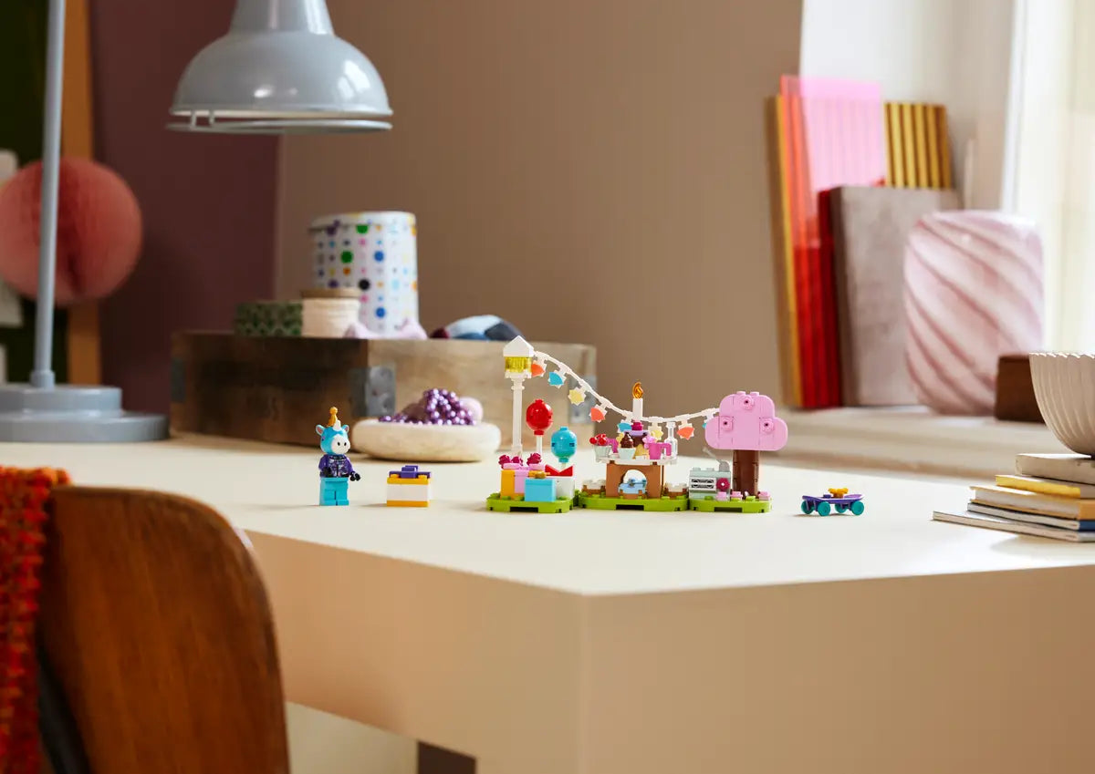 LEGO Animal Crossing: Fiesta de cumpleaños de Azulino