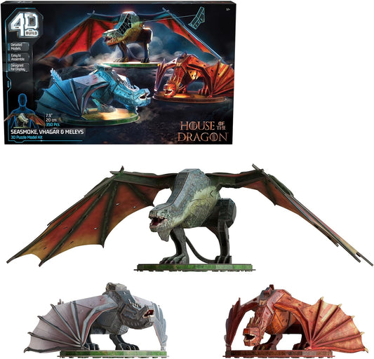 4D Build House of the Dragon: Seasmoke, Vhagar y Meleys
