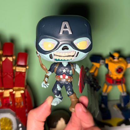 Funko Pop! Marvel: Zombie Capitán América - Bobblehead