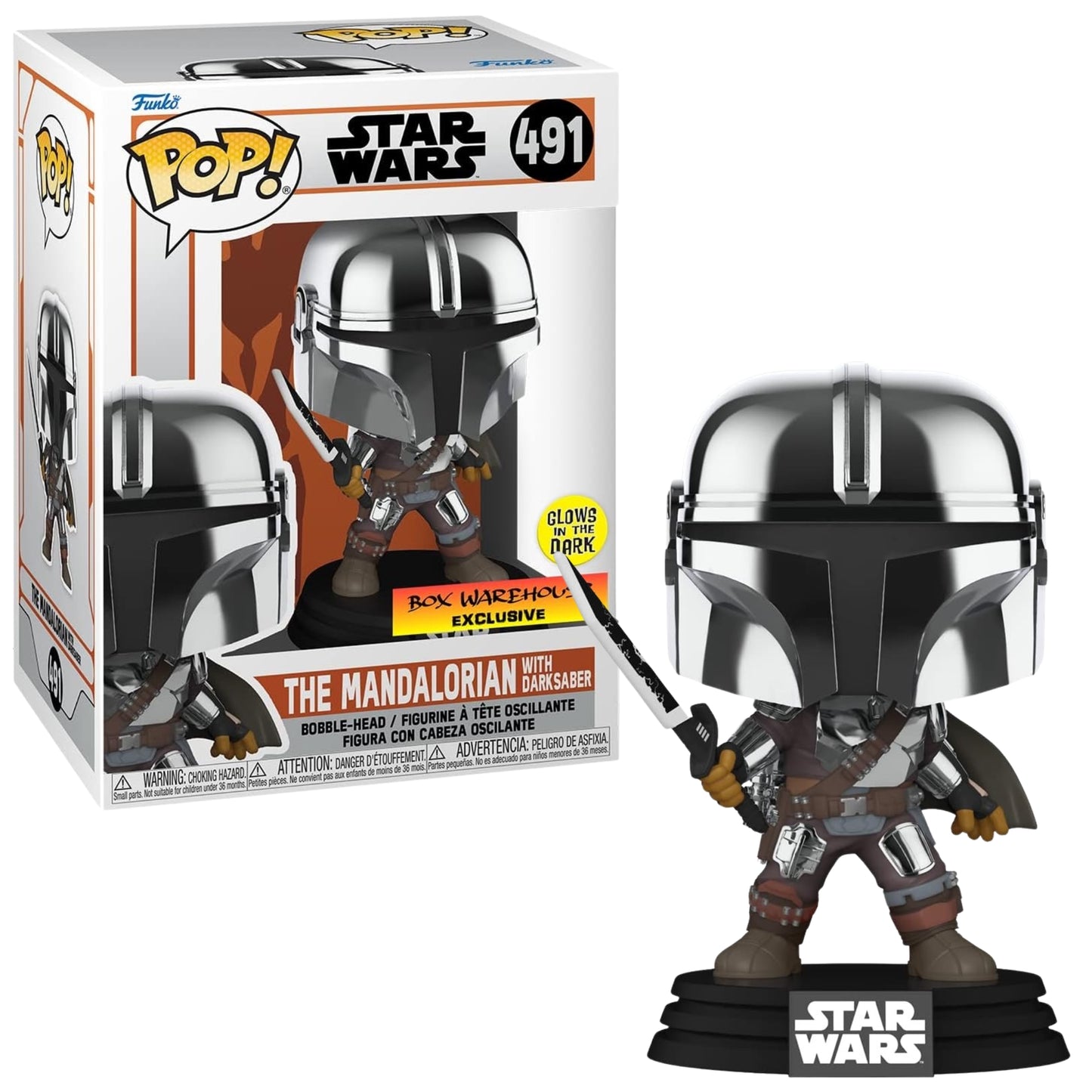 Funko Pop! Star Wars: The Mandalorian - Bobblehead - Edición Limitada (Brilla En La Oscuridad)